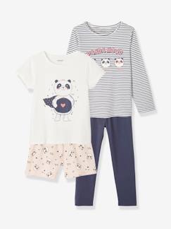 Set pyjama + pyjama met korte broek Panda  - vertbaudet enfant