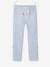 Pantalon garçon retroussable en pantacourt léger aspect lin tissé beige chiné+bleu clair - vertbaudet enfant 