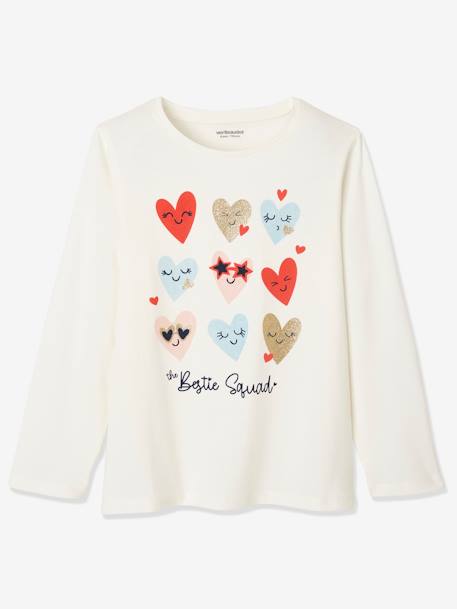 Lot de 2 pyjamas fille coeurs ivoire - vertbaudet enfant 