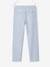 Pantalon garçon retroussable en pantacourt léger aspect lin tissé beige chiné+bleu clair - vertbaudet enfant 