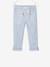 Roll-up jongensbroek in licht geweven stof gemêleerd beige+lichtblauw - vertbaudet enfant 