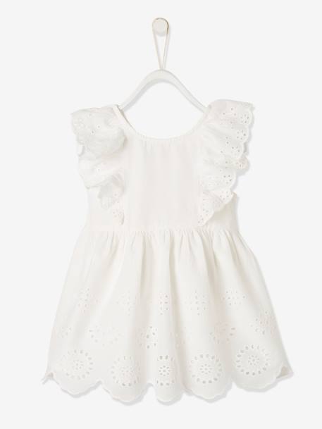 Ensemble cérémonie bébé robe, bloomer et bandeau ivoire - vertbaudet enfant 