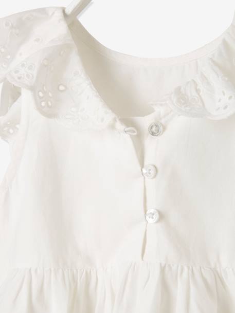 Ensemble cérémonie bébé robe, bloomer et bandeau ivoire - vertbaudet enfant 