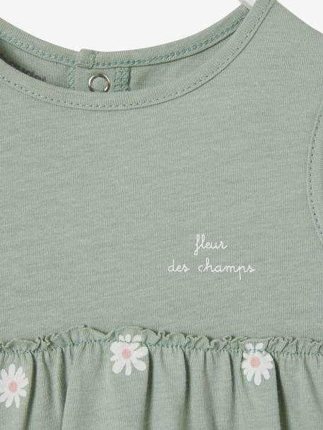 Robe bébé naissance et bandeau assorti tilleul imprimé - vertbaudet enfant 