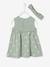 Robe bébé naissance et bandeau assorti tilleul imprimé - vertbaudet enfant 