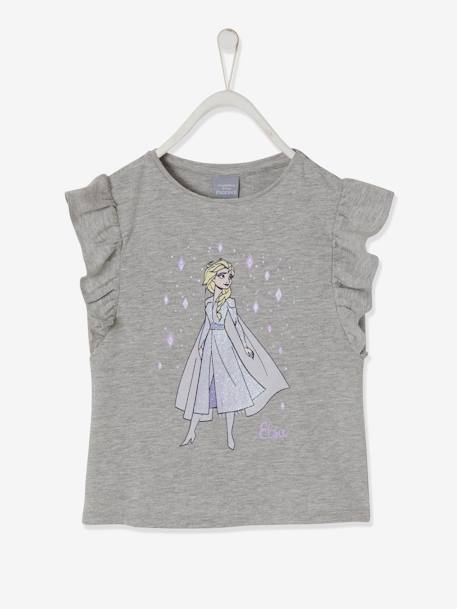 Disney Frozen® meisjesshirt met ruches grijs gechineerd - vertbaudet enfant 