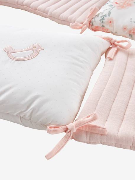 Tour de lit/tour de parc modulable EAU DE ROSE écru / rose - vertbaudet enfant 