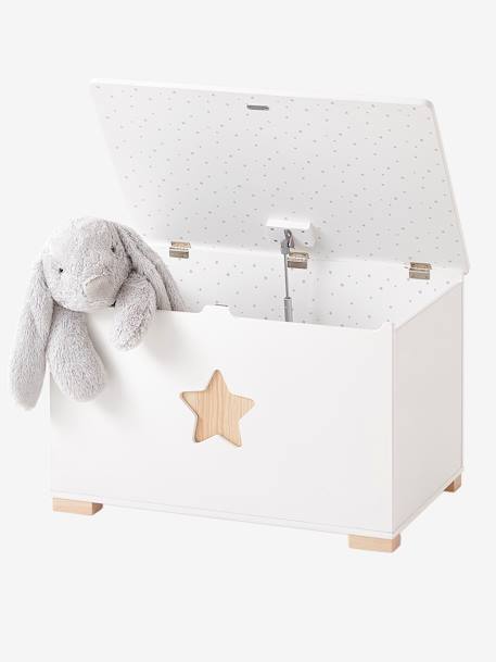 Coffre à jouets LIGNE GRANDE OURSE BLANC / BOIS - vertbaudet enfant 