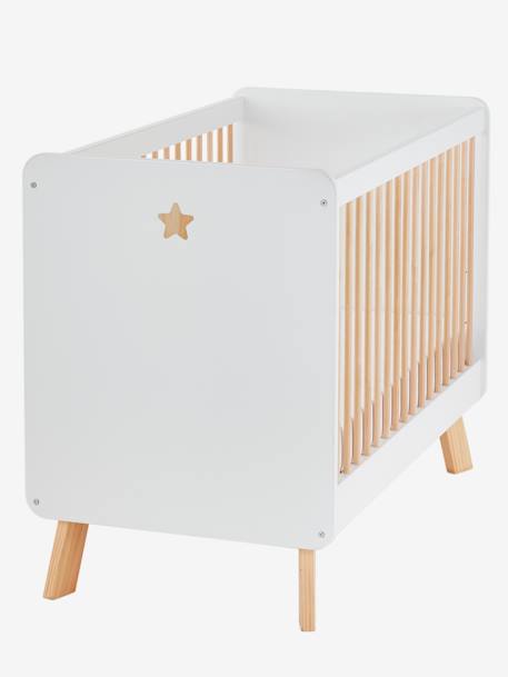 Lit bébé à barreaux GRANDE OURSE BLANC / BOIS - vertbaudet enfant 