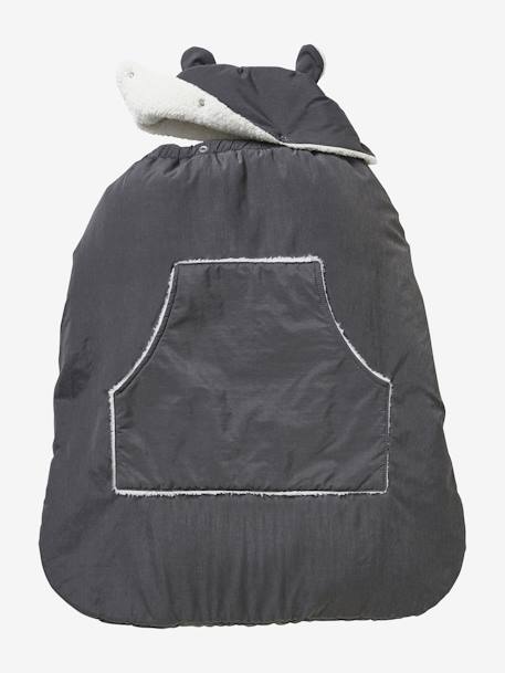 Protège porte-bébé doudoune encre+gris - vertbaudet enfant 