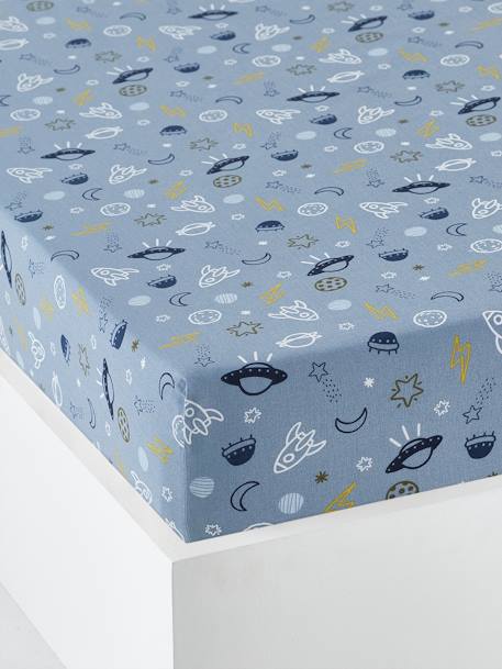 Drap-housse enfant COSMOS bleu - vertbaudet enfant 