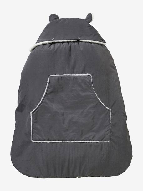 Protège porte-bébé doudoune encre+gris - vertbaudet enfant 