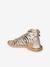 Hoge leren sandalen voor meisjes goud+ZWART - vertbaudet enfant 
