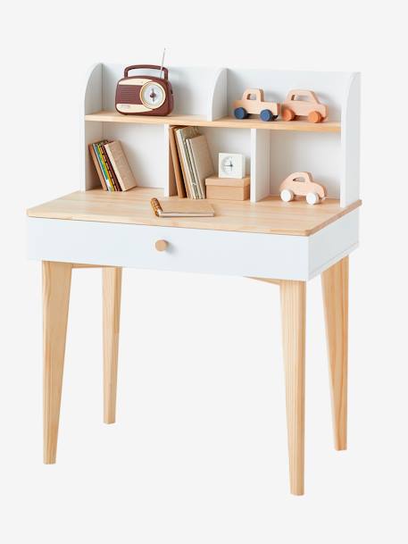 Bureau enfant SCANDI BLANC / BOIS - vertbaudet enfant 