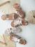 Hoge leren sandalen voor meisjes goud+ZWART - vertbaudet enfant 