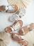 Hoge leren sandalen voor meisjes goud+ZWART - vertbaudet enfant 