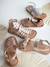 Hoge leren sandalen voor meisjes goud+ZWART - vertbaudet enfant 
