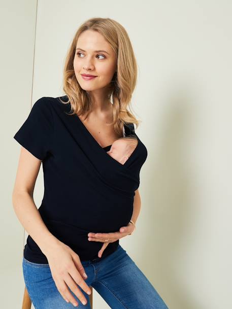 T-shirt huid op huid na de zwangerschap en borstvoeding zwart - vertbaudet enfant 