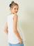 Zwangerschaps- en voedingsblouse van katoengaas BLANC CLAIR IMPRIME+VERT MOYEN UNI AVEC DECOR - vertbaudet enfant 