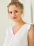 Blouse de grossesse et d'allaitement gaze de coton BLANC CLAIR IMPRIME+VERT MOYEN UNI AVEC DECOR - vertbaudet enfant 