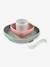 Set vaisselle 4 pièces silicone bleu+EUCALYPTUS+JAUNE+terracotta - vertbaudet enfant 