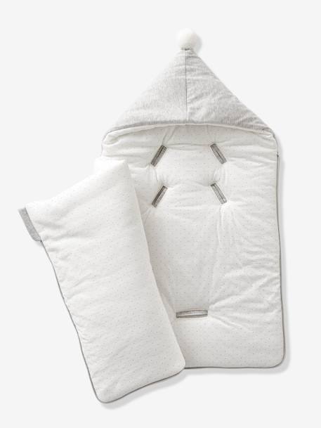 Nid d'ange MINI COMPAGNIE en coton bio* gris chiné - vertbaudet enfant 