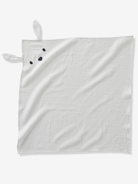 Lot de 3 langes MINI COMPAGNIE en gaze de coton bio* écru / caramel - vertbaudet enfant 