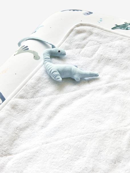 Lot 2 serviettes de rechange matelas à langer BLANC+bleu grisé + blanc+GRIS CLAIR+rose pâle + blanc - vertbaudet enfant 