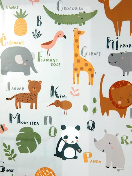 Cadre + affiche Abécédaire Jungle beige - vertbaudet enfant 