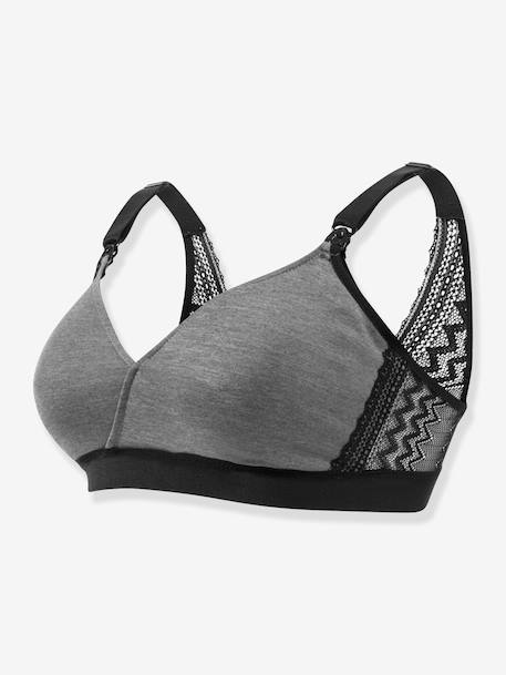 Soutien-gorge de grossesse et d'allaitement Serena CACHE C¼UR sans armatures BLUSH+NOIR+NOIR GRIS+terracotta - vertbaudet enfant 