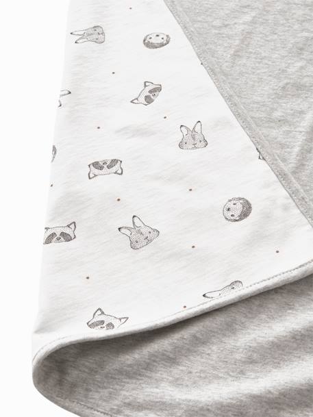 Plaid bébé en maille jersey coton bio* MINI COMPAGNIE écru / gris - vertbaudet enfant 