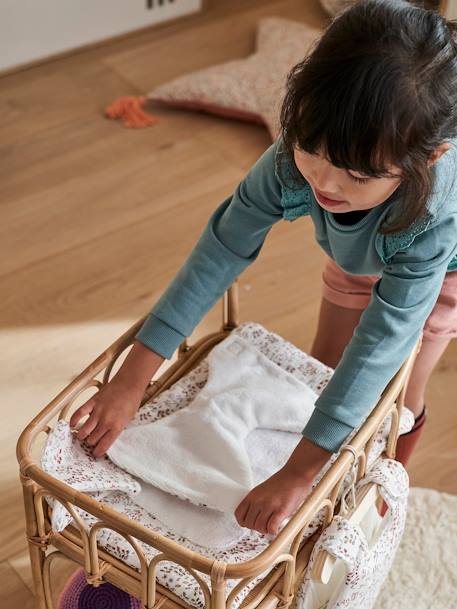 Verschoonzak van katoengaas geel+meerkleurig - vertbaudet enfant 