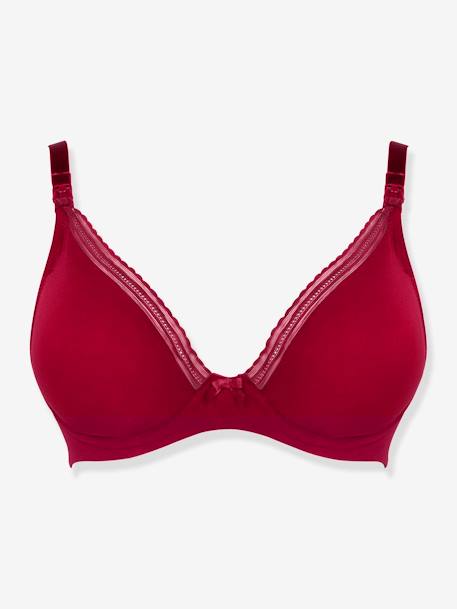 Zwangerschaps- en borstvoedingsbeha Milk CACHE COEUR met beugels BLUSH+BORDEAUXROOD+ZWART - vertbaudet enfant 