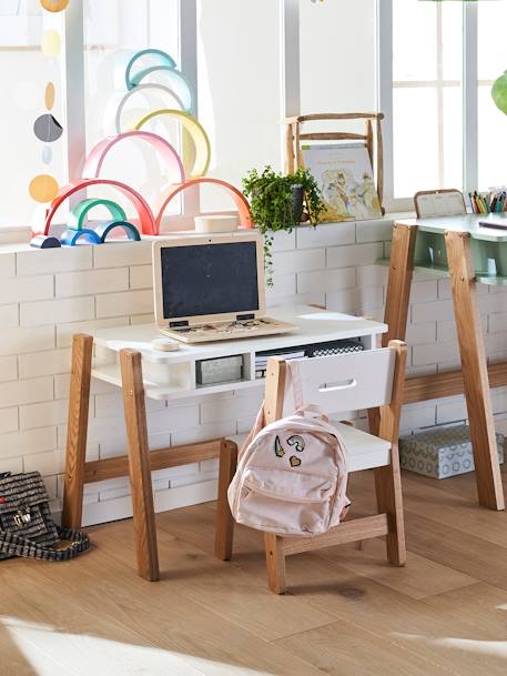 Bureau maternelle LIGNE ARCHITEKT BLANC/BOIS - vertbaudet enfant 