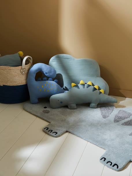 Lot 2 coussins PETIT DINO bleu / kaki - vertbaudet enfant 