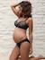 Soutien-gorge de grossesse et d'allaitement Iris CACHE C¼UR sans armatures NOIR+NUDE - vertbaudet enfant 