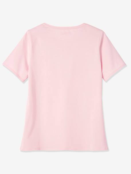 Dames-T-shirt Family team capsulecollectie vertbaudet en Studio Jonesie in biologisch katoen. roze - vertbaudet enfant 