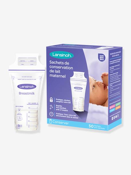 Sachets de conservation du lait maternel 50 pièces BLANC - vertbaudet enfant 