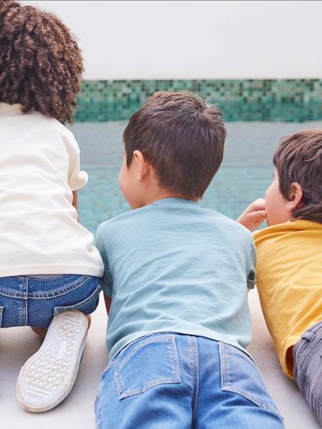 T-shirt garçon personnalisable manches courtes BLEU+corail+ocre+sauge+turquoise - vertbaudet enfant 