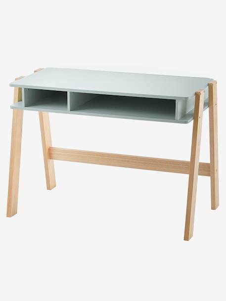 Bureau enfant LIGNE ARCHITEKT BLANC/BOIS CLAIR+vert - vertbaudet enfant 