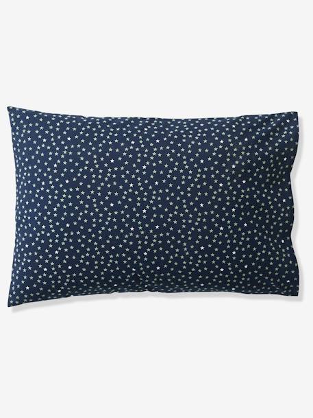 Parure housse de couette enfant et taie d'oreiller DREAM BIG kaki / étoiles marine - vertbaudet enfant 