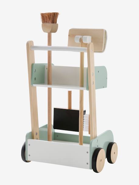 Chariot de ménage en bois FSC® vert - vertbaudet enfant 