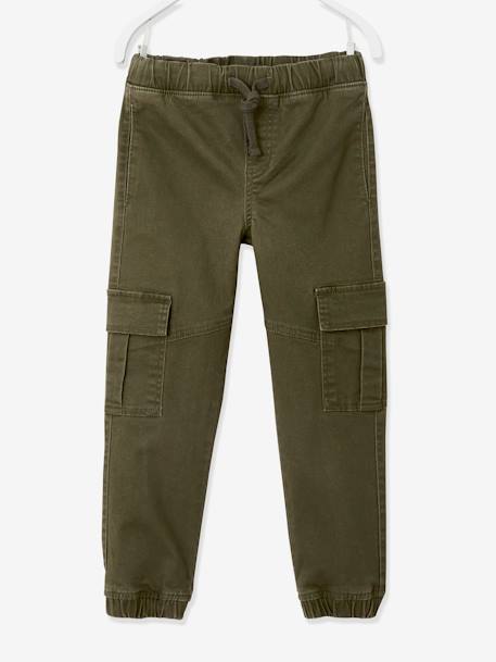 Pantalon garçon battle facile à enfiler anthracite+bleu glacier+kaki foncé+taupe - vertbaudet enfant 