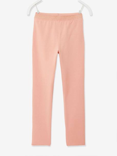 Legging fille ceinture irisée Basics gris chiné+MARINE GRISE+mauve+NOIR+rose foncé - vertbaudet enfant 