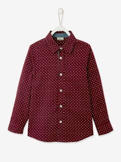 Jongens-Overhemd-Overhemd voor jongens met stippenprint