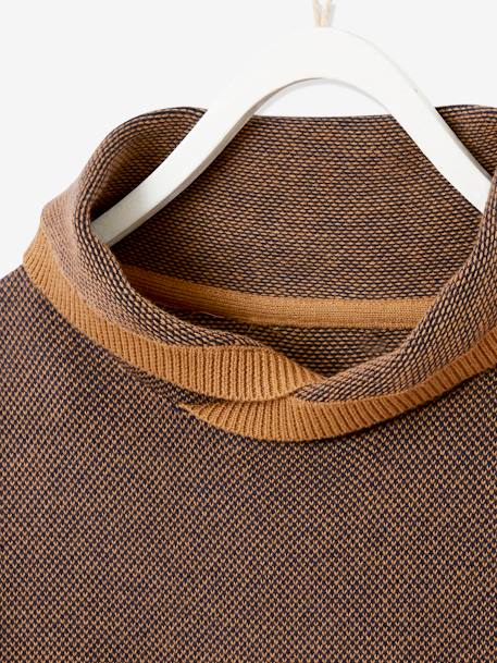 Oeko-Tex® cross-over jongenstrui met fantasievol kleurblokeffect Hazelnoot+inkt - vertbaudet enfant 