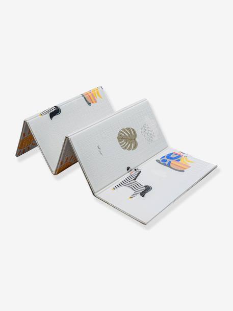 Tapis Mousse - BEIGE CLAIR UNI AVEC DECOR+GRIS CLAIR UNI AVEC DECOR - vertbaudet enfant 