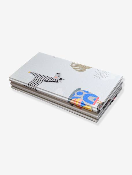 Tapis Mousse - BEIGE CLAIR UNI AVEC DECOR+GRIS CLAIR UNI AVEC DECOR - vertbaudet enfant 