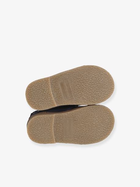 Bottines bébé fille cuir lacées bleu marine imprimé étoile+bordeaux - vertbaudet enfant 