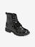 Veterboots zwart met glittersterretjes - vertbaudet enfant 